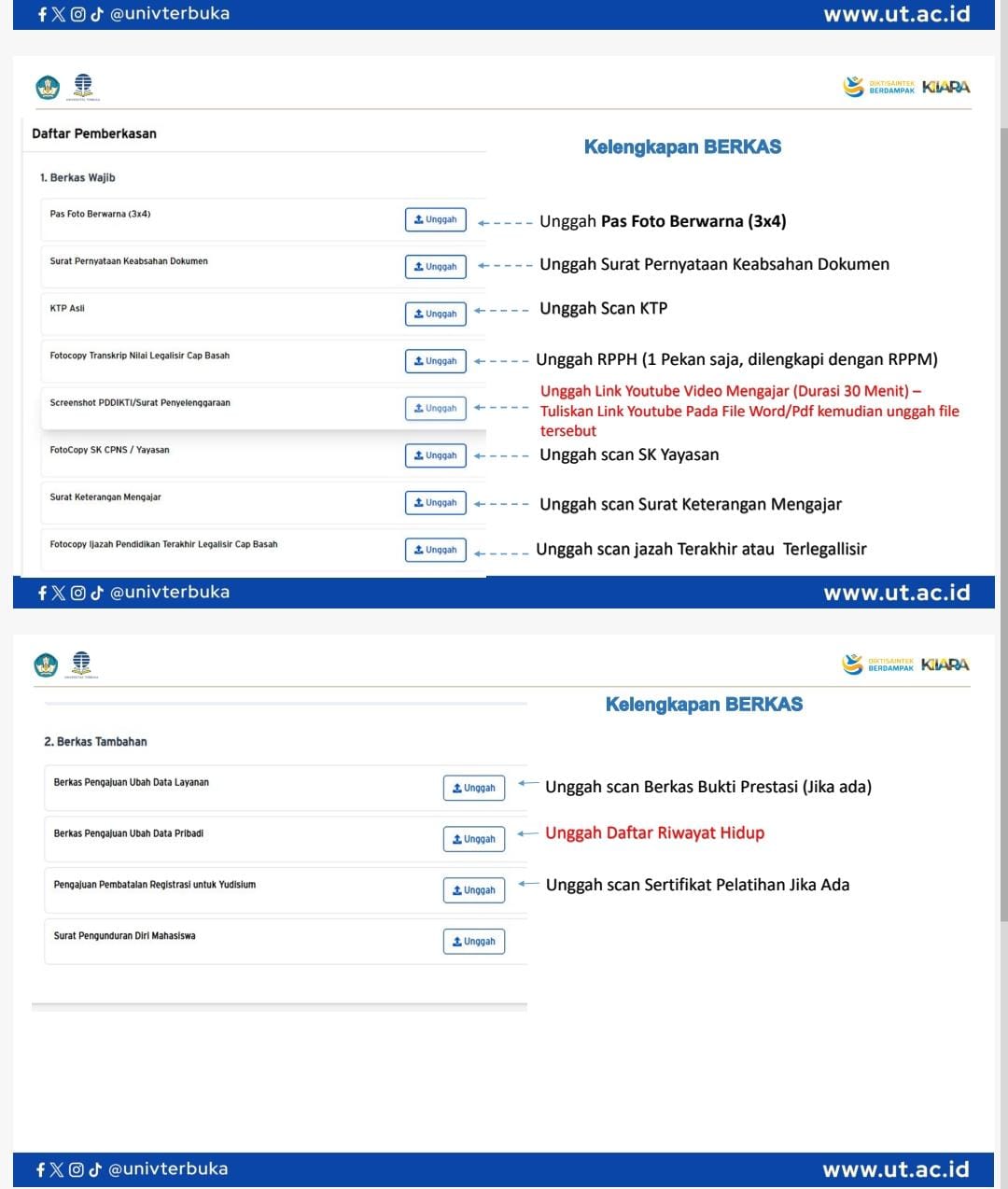 Ketentuan Upload Tempat Berkas PKA 2026.1